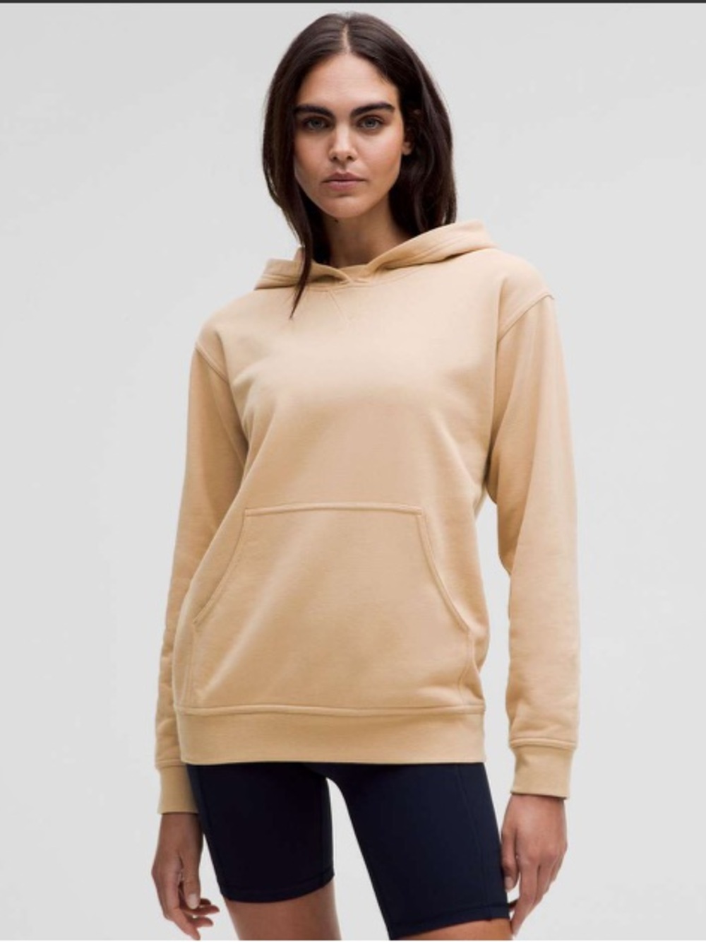 lululemon athletica All Yours Hoodie Cotton French Terry Beech Wood  Size 8
